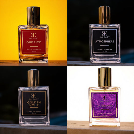 Ean Elliot Discovery Set - 4 Fragrances in 3 ML Bottles (Approx. 30 Sprays Per Bottle)